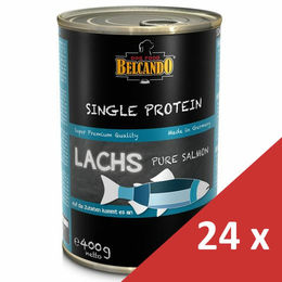 Produktbild von Belcando Single Protein Lachs Nassfutter Monoprotein Hypoallergen 24 x 400 g