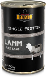 Belcando Single Protein Lamm Hundefutter Nassfutter Monoprotein Hypoallergen Adult 400 g - 5 x 400 g – Bild 1 von 7