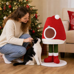 Belfoyer Weihnachts Katzenbaum mit Sisal Kratzmöbeln im Weihnachtsmütze-Design – Bild 1 von 1