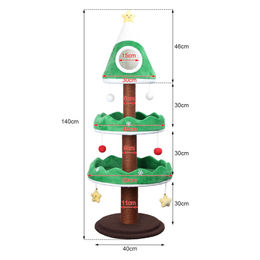 Belfoyer Weihnachts-Kratzbaum für Katzen mit Höhle und Sisal in Grün – Bild 1 von 1