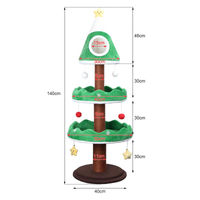 Produktbild von Belfoyer Weihnachts-Kratzbaum für Katzen mit Höhle und Sisal in Grün