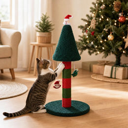 Belfoyer Weihnachtsbaum-Kratzbaum Pilz-Katzenkratzer Katzenkratzmöbel und Indoor-Katzenspielcenter – Bild 1 von 1