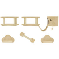 Produktbild von BellaFurn 5-teiliges Kletterset für Katzen mit Kratzbäumen und Plattformen in Braun