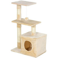 Produktbild von BellaFurn Katzenkratzbaum aus Plüsch und Sisal in Beige mit Maßen 50x30x80 cm