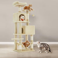 Produktbild von BellaFurn Katzenkratzbaum aus Plüsch und Sisal mit 155 cm Höhe