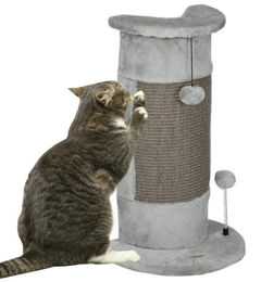 BellaFurn Katzenkratzbaum aus Sisal in Grau mit Maßen 25,5x34x58 cm – Bild 1 von 3