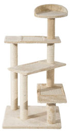 BellaFurn Katzenkratzbaum Beige mit 4 Plattformen 50x50x100 cm – Bild 1 von 1