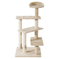 Produktbild von BellaFurn Katzenkratzbaum Beige mit 4 Plattformen 50x50x100 cm
