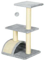 BellaFurn Katzenkratzbaum Grau mit Plüsch und Sisal 72 cm – Bild 1 von 1