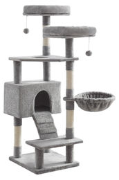 BellaFurn Katzenkratzbaum Hellgrau 142 cm – Bild 1 von 1