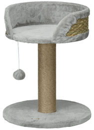BellaFurn Katzenkratzbaum mit Bett und Spielzeugball in Grau und Braun 40x40x49 cm – Bild 1 von 1
