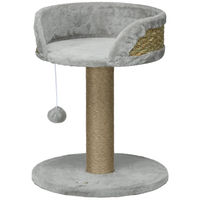 Produktbild von BellaFurn Katzenkratzbaum mit Bett und Spielzeugball in Grau und Braun 40x40x49 cm