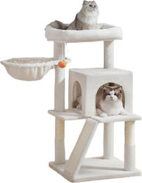 BellaFurn Katzenkratzbaum mit großer Plattform aus Plüsch und Sisal 48,1 x 48,1 x 96,1 cm – Bild 1 von 1
