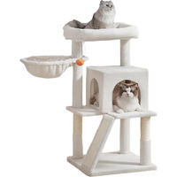 Produktbild von BellaFurn Katzenkratzbaum mit großer Plattform aus Plüsch und Sisal 48,1 x 48,1 x 96,1 cm