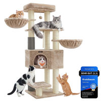 Produktbild von BellaFurn Katzenkratzbaum mit selbstheizender Decke in Beige 50x50x160 cm
