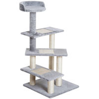 Produktbild von BellaFurn Katzenkratzbaum mit Sisal und Liegefläche in Beige und Grau 48x48x99,5 cm