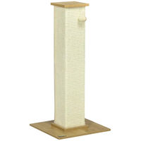 Produktbild von BellaFurn Katzenkratzbaum mit Sisal und Spielzeugball in Eiche und Cremeweiß 38x38x80 cm