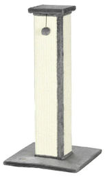 BellaFurn Katzenkratzbaum mit Sisal und Spielzeugball in Grau und Cremeweiß 41x41x81 cm – Bild 1 von 1