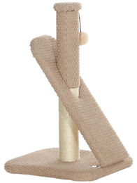 BellaFurn Katzenkratzbaum mit Sisal und Spielzeugball in Hellbraun und Cremeweiß 33x33x54 cm – Bild 1 von 1