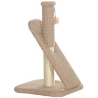 Produktbild von BellaFurn Katzenkratzbaum mit Sisal und Spielzeugball in Hellbraun und Cremeweiß 33x33x54 cm