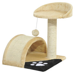 BellaFurn Katzenkratzbaum mit Sisalstämmen und Plüsch in Beige, 36 x 36 x 44 cm – Bild 1 von 1