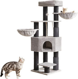 BellaFurn Katzenkratzbaum Spielcenter mit Sisal und Plüsch 50 x 50 x 160 cm – Bild 1 von 3
