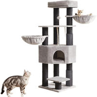 Produktbild von BellaFurn Katzenkratzbaum Spielcenter mit Sisal und Plüsch 50 x 50 x 160 cm