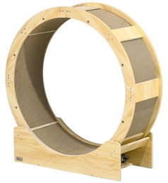 BellaFurn Katzenrad mit Bremse und Kratzbrett in Eiche 91 cm – Bild 1 von 2