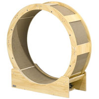 Produktbild von BellaFurn Katzenrad mit Bremse und Kratzbrett in Eiche 91 cm
