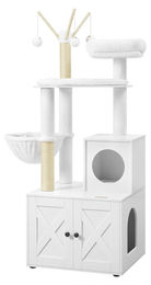 BellaFurn Kratzbaum 2-in-1 für Katzen aus Spanplatte mit Plüsch und Sisal 57,5 x 50 x 151 cm – Bild 1 von 1