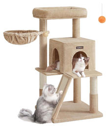 BellaFurn Kratzbaum für Katzen als Spielturm aus Sisal und Plüsch 48 x 48 x 96 cm – Bild 1 von 1