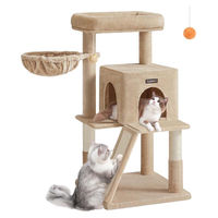 Produktbild von BellaFurn Kratzbaum für Katzen als Spielturm aus Sisal und Plüsch 48 x 48 x 96 cm