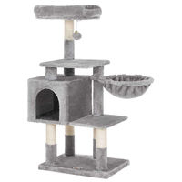 Produktbild von BellaFurn Kratzbaum für Katzen aus Holz und Sisal in Grau 50 x 40 x 110 cm