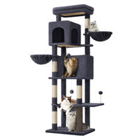 Produktbild von BellaFurn Kratzbaum für Katzen aus Holzspanplatte und Sisal in Grau 57 x 45 x 175 cm