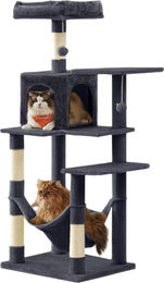 BellaFurn Kratzbaum für Katzen aus Plüsch 143 cm 55 x 45 x 143 cm – Bild 1 von 1