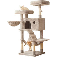 Produktbild von BellaFurn Kratzbaum für Katzen aus Plüsch und Sisal in Braun 49 x 49 x 135 cm