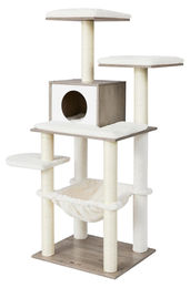 BellaFurn Kratzbaum für Katzen aus Plüsch und Sisal in Grau/Beige 55 x 45 x 138 cm – Bild 1 von 2