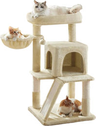 BellaFurn Kratzbaum für Katzen aus Sisal und Plüsch 48 x 48 x 96 cm – Bild 1 von 2