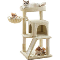 Produktbild von BellaFurn Kratzbaum für Katzen aus Sisal und Plüsch 48 x 48 x 96 cm
