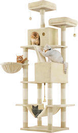 BellaFurn Kratzbaum für Katzen aus Sisal und Plüsch in Braun 60 x 50 x 206 cm – Bild 1 von 2