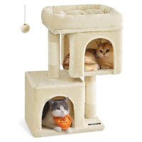 Produktbild von BellaFurn Kratzbaum für Katzen aus Spanplatte und Plüsch mit Sisalseil 40 x 30 x 67 cm