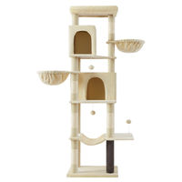 Produktbild von BellaFurn Kratzbaum für Katzen Beige 190 cm aus Holzspanplatte Plüsch und Sisal
