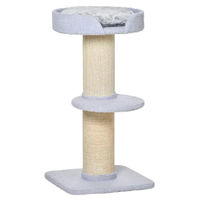 Produktbild von BellaFurn Kratzbaum für Katzen in Blau aus Plüsch und Sisal mit 91 cm Höhe
