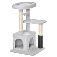 Produktbild von BellaFurn Kratzbaum für Katzen in Grau mit Sisal und Katzenhaus