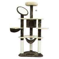 Produktbild von BellaFurn Kratzbaum für Katzen mit Sisalstämmen in Braun 25,59 x 19,69 x 60,2 cm