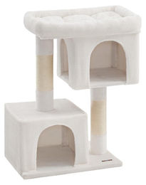 BellaFurn Kratzbaum Katzenhaus mit Sisal und Plüsch in Creme 68 x 48 x 101 cm – Bild 1 von 1