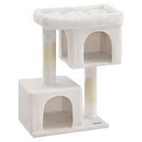 Produktbild von BellaFurn Kratzbaum Katzenhaus mit Sisal und Plüsch in Creme 68 x 48 x 101 cm