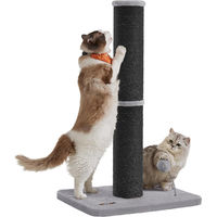 Produktbild von BellaFurn Kratzbaum Kletterturm für Katzen und Kitten aus Sisal Schwarz Grau 50 x 40 x 85 cm