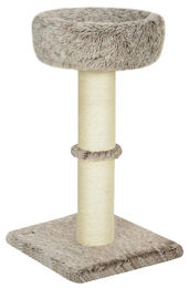 BellaFurn Kratzbaum mit Plüschkorb in Braun und Cremeweiß 45x45x87 cm – Bild 1 von 2