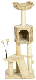 BellaFurn Kratzbaum mit Sisal-Kratzstämmen und Hängematte in Braun 45x40x116 cm – Bild 1 von 1